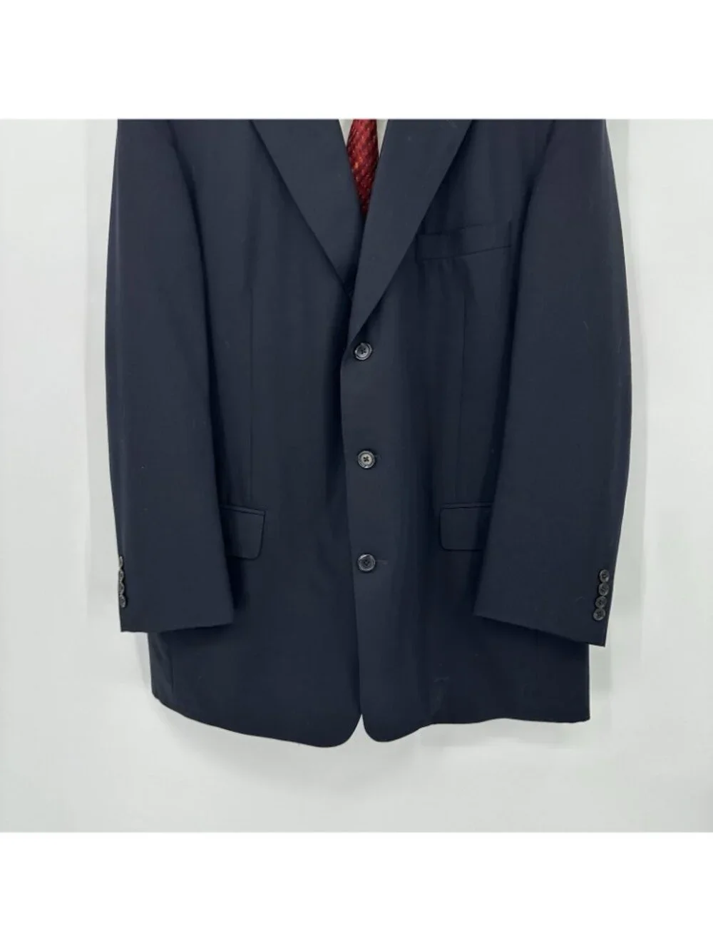 vintage 90s SAMUELSOHN jacket blazer sport coat blue 46L wool cashmere business